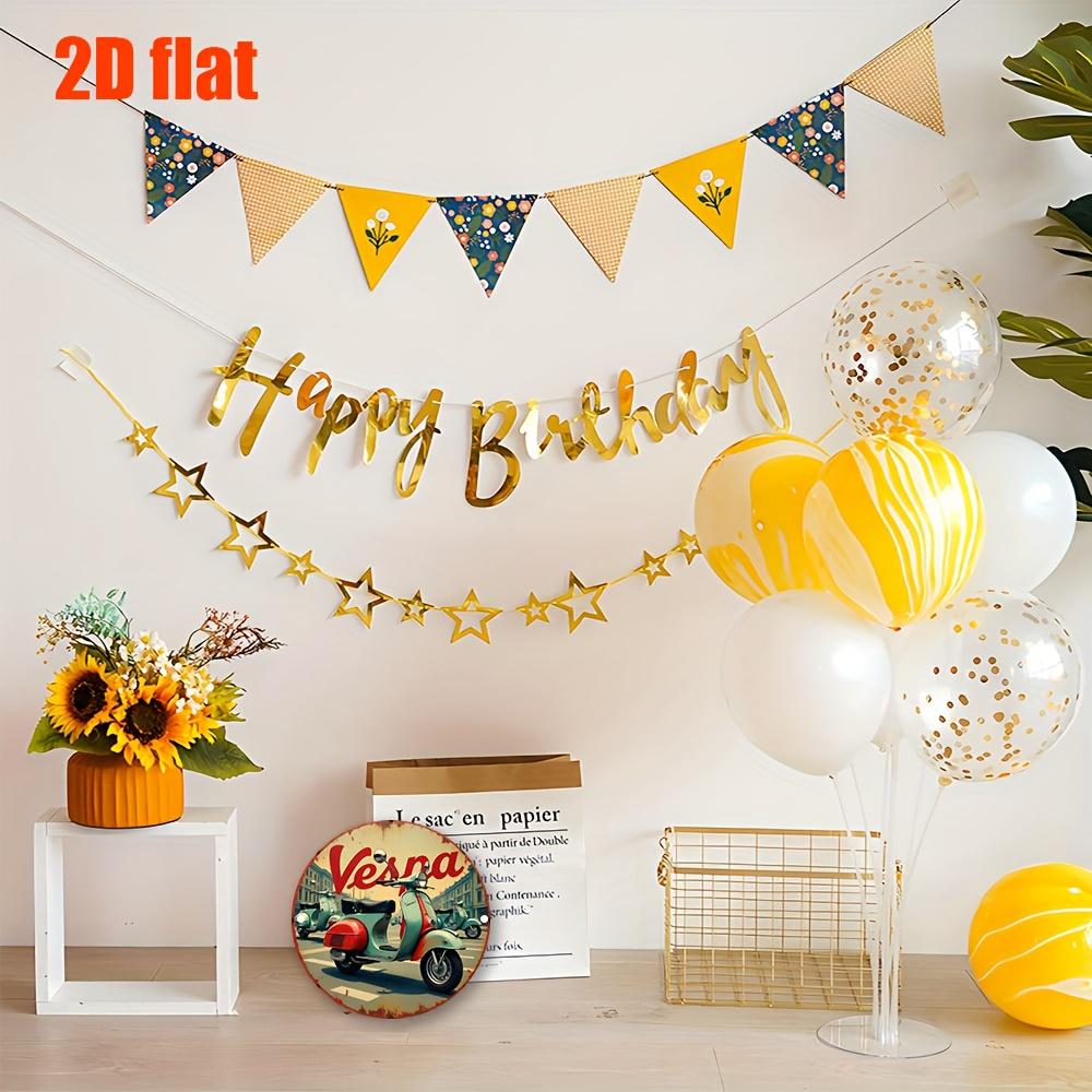2D Flat, 2D Flat Retro Vesna Scooter Metal Wall Art - Vintage Aluminum Tin Sign, 19.69x19.69inch, Easy to Install, Perfect for B
