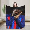 Dembele Number  Blanket Fleece Football Warm Throw Blankets for Bedding Couch Bedspread
