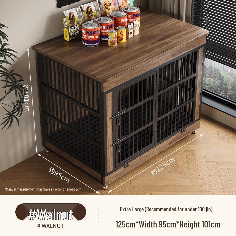 Wooden Dog Crate Villa with Toilet - Stylish Furniture for Small, Medium, Large Dogs