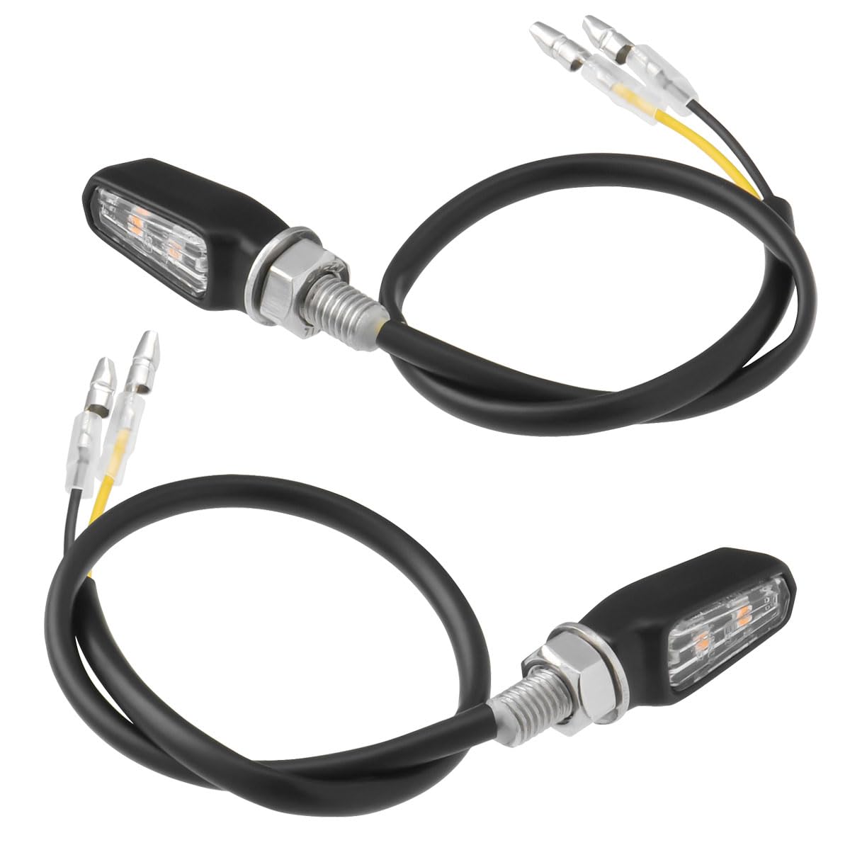 

ZETA RACING 701 LED Flasher Motorcycle LED Turn Signal, Ultra-Small, Ultra-Lightweight, Clear Lens, Aluminum Alloy, Matte Black G4813