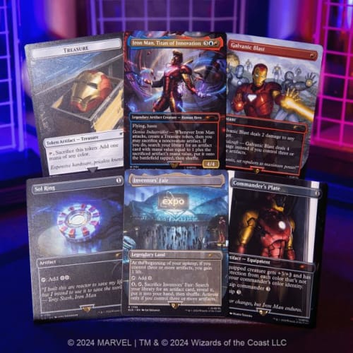 Magic the Gathering Secret Hideout X Marvel's Iron Man - Rainbow Foil Edition (5 Cards)