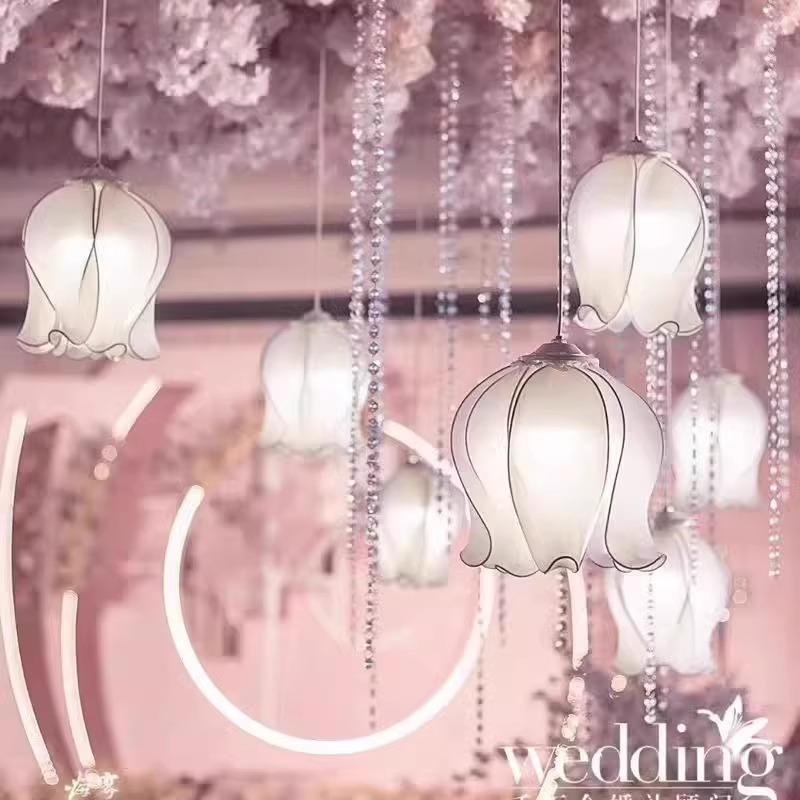 Lily of the Valley Chandelier: 5 or 10 Head Wedding & Mall Ceiling Decoration