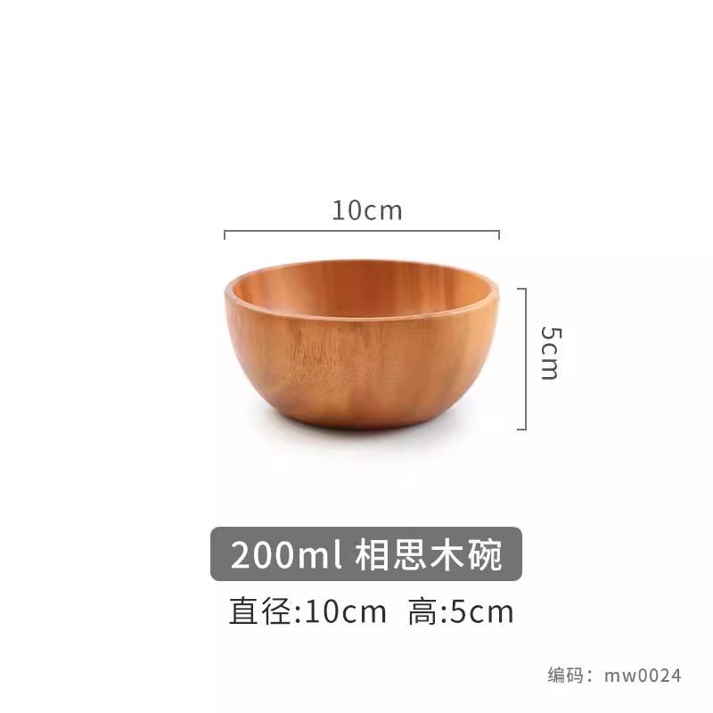 Home Wooden Bowl Japanese Acacia Wooden Salad Bowl Large Kneading Bowl Wooden Tableware