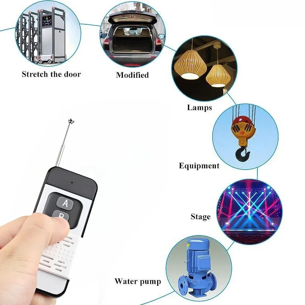 AC 110V 220V 30A Relay Wireless Remote Control Switch System RF 433Mhz Transmitter On Off for Water Heaters Ceiling LED Lamp