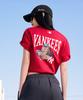 Emelbi New Year Horse Back Graphic Short Sleeve T-Shirt Ny (D.Red)