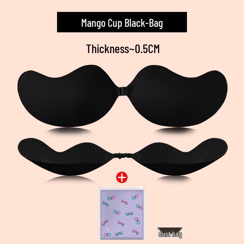 Mangoförmige selbstklebende Push-Up-BH-Einlagen: Atmungsaktive, unsichtbare Nippelabdeckungen für große Brüste - Anti-Hänge-Unterstützung für Hochzeitskleider