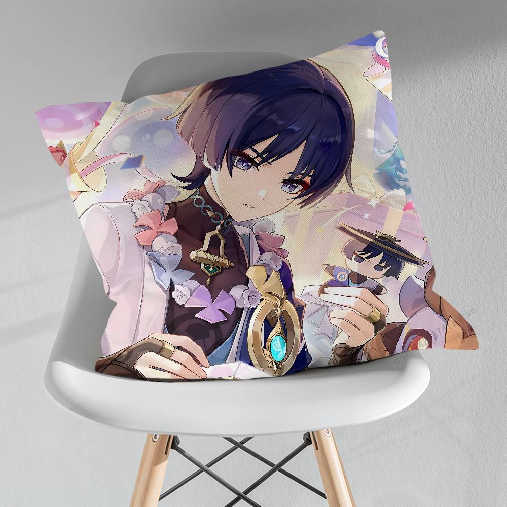 Genshin Impact WWanderer pillow over living room sofa cushion cover home decoration bedroom room bed pillow cover