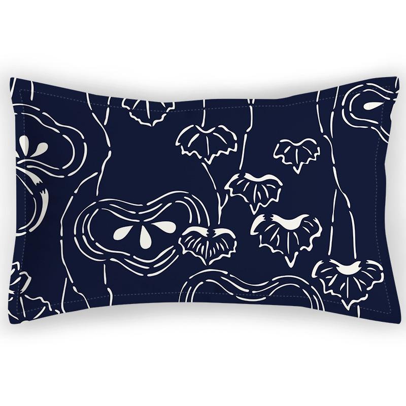 Japanese Style Pillowcase Velvet Satin Satin Fabric Pillowcase Digital Printed Twill Furniture Pillowcase