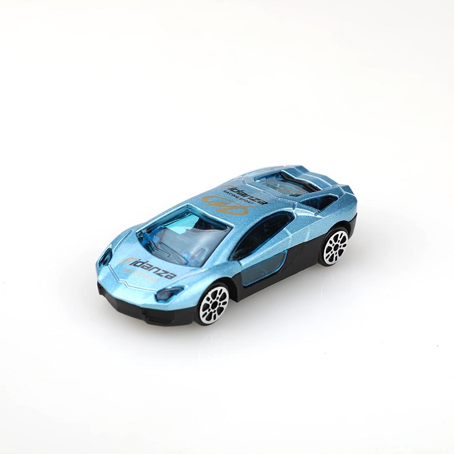 (Boxed) 1/64 Colorful Sci-Fi Mini Alloy Car Set, 6 Pieces, Die-cast Metal, Boy's Toy, Sliding Model, No Pullback.