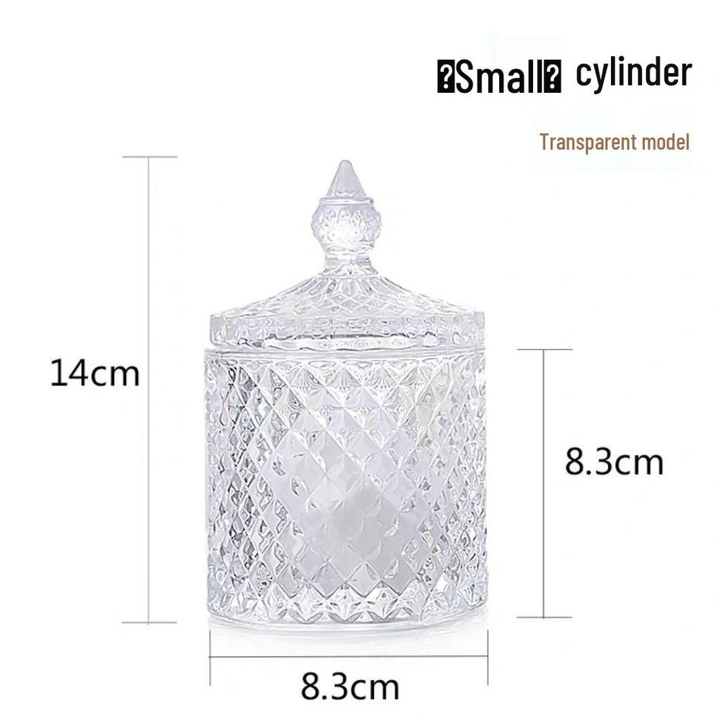 European Glass Candy Jar with Lid – Transparent Storage for Tea, Snacks, Seasonings, Candy, and Dried Fruit