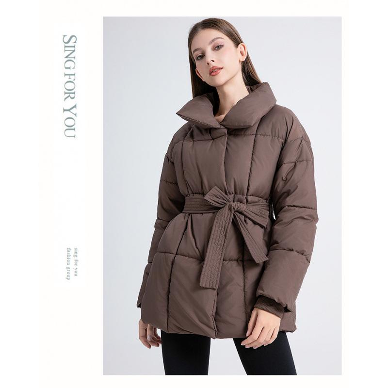European & American Style Women's Mid-Length Down Cotton Jacket, 2024 Winter Outerwear Coat – New Design for Students