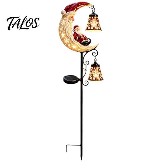 Easy Installation Outdoor Lighting Solar Christmas Garden Stake Light, 31.5 Inch Santa Snowman LED Pathway Lights, Decorative Holiday Path Waterproof