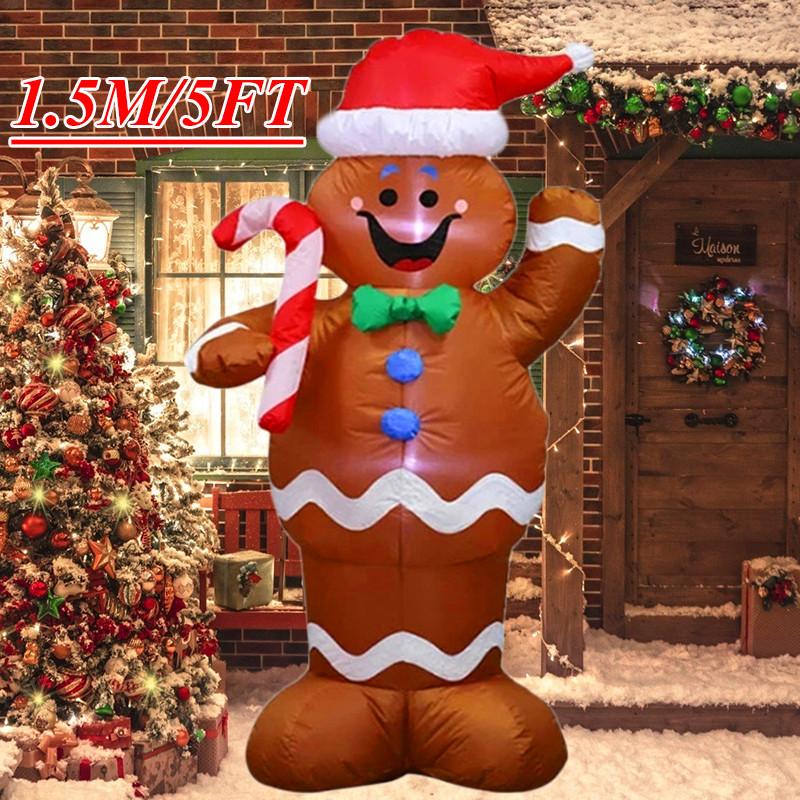 Christmas Inflatable Decoration Toy Built-In Led Lights Inflatable Model Ornament Xmas Party New Year Garden Indoor Outdoor Deco