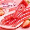 YEM Zanmang Loopy Strawberry‑Flavor Long Strip Candy 60g | Tangy Sweet Fruit Taste, Chewy Elastic Texture, Unique Strip Shape