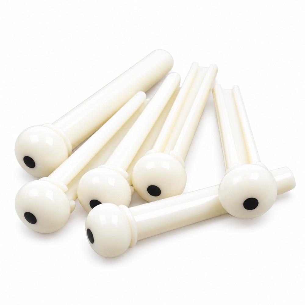 12PCS Plastic Acoustic Guitar Pegs White Color Folk Guitar Saddle  For Acoustic Guitar
