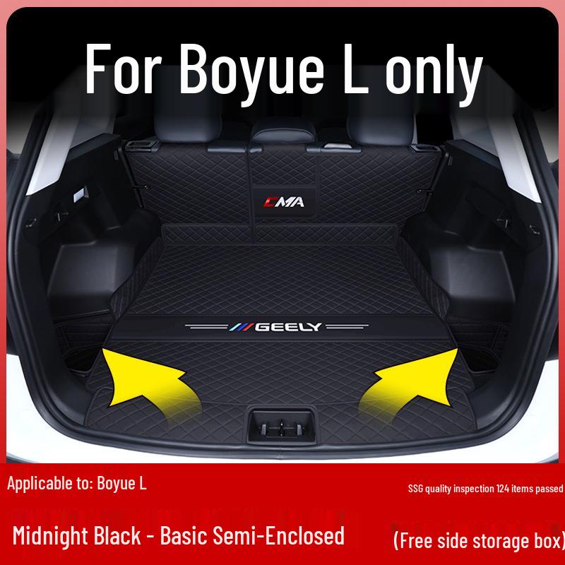 Geely Boyue L 2024 Trunk Mat - Full Coverage Tail Box Interior Decor Fán