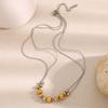 Contemporary Contrasting Bead Necklace Versatile Length Jewelry Gift