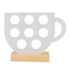 8 Holes Capsule Coffee Stand Cup Shape Acrylic Coffee Pods Storage Holder with Bamboo Base