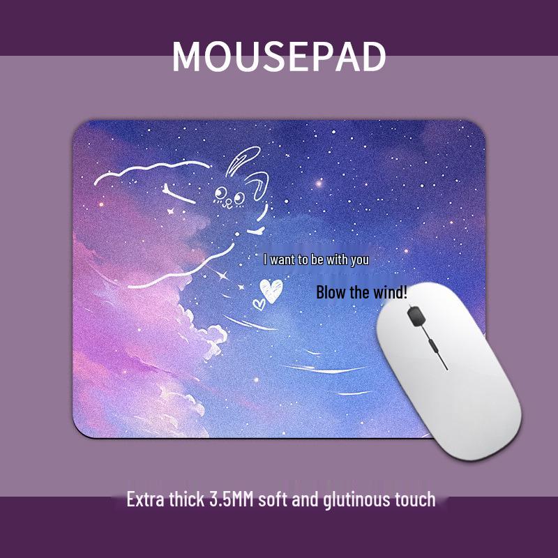 Kompaktní podložka pod myš ve stylu olejomalby se zeleným květem - Čtvercová podložka na stůl pro influencery