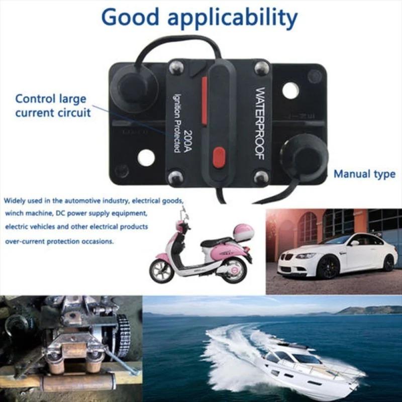 30A 40A 50A 60A 70A 80A 100A 120A 150A 200A 250A 300A AMP Interruttore Fusibile Reset 12-48V DC Auto Barca Auto Impermeabile
