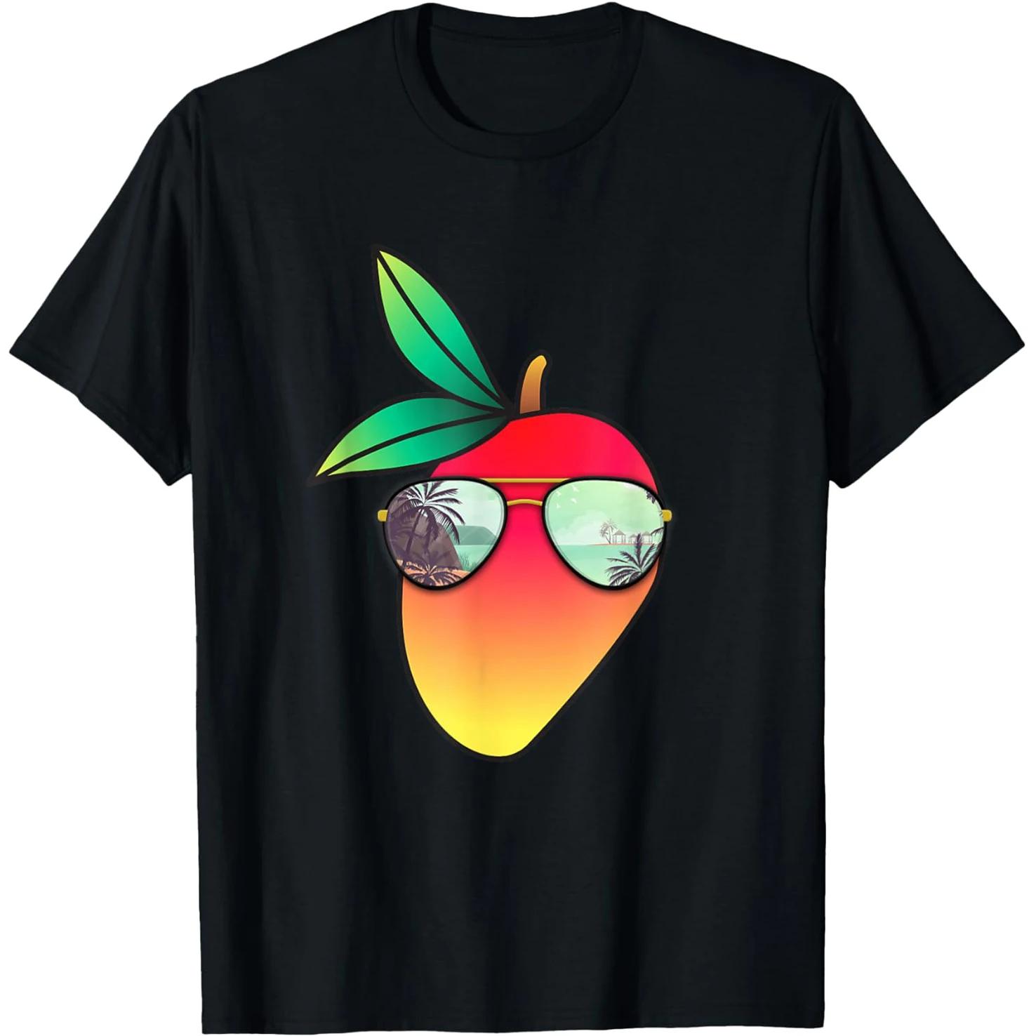 

Funny Unisexgo Wearing Sunglasses Graphic TShirt Breathable Summer Tropical Fruit S