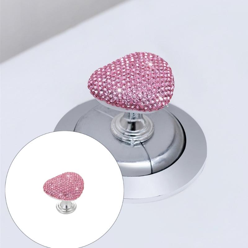 Car Push Start Button Heart Shape Engine Start Buttons Cover Automotive Decorative lgnition Switches Rocker Lever