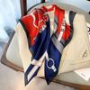 Spring and Summer New Printed Square Scarf for Women Fashion Simple Scarf Clavicle Decorative Scarf Kicker Bag Headband Dual Purpose