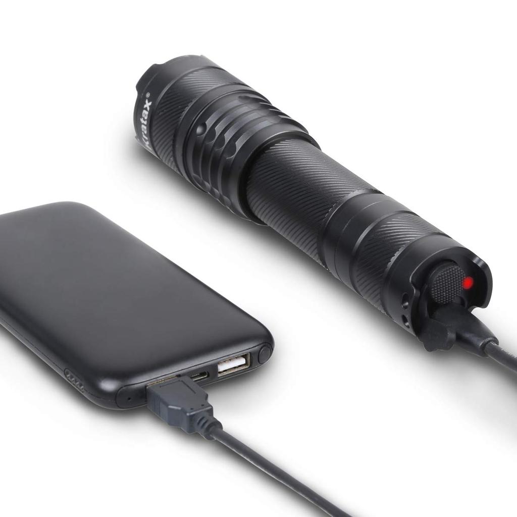 Kratax Powerful Zoom Powerful LED 835 5 Dimming Power Disaster Includes One 3000mAh Rechargeable Powerful Bicycle Light with Flashlight, Light,