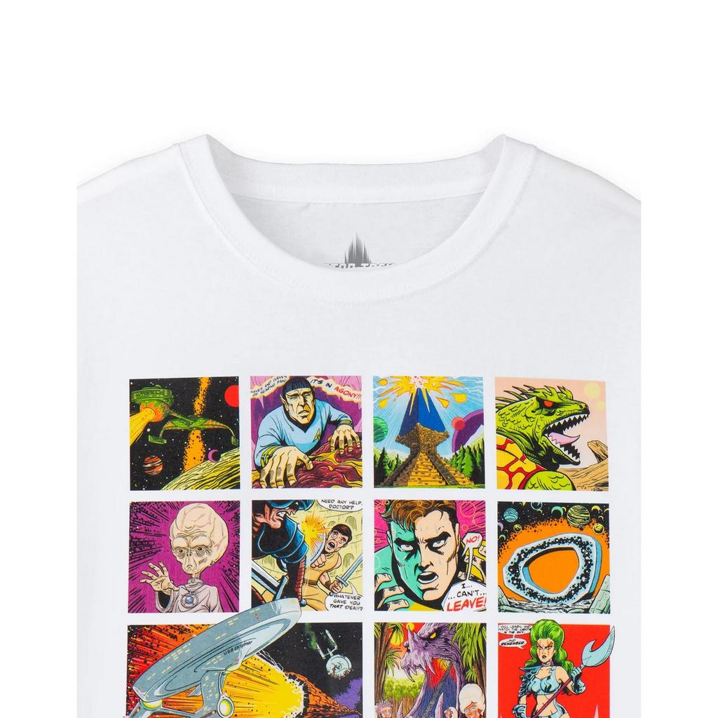 STAR TREK T-shirt a maniche corte da uomo con striscia a fumetti