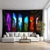 Fantasy Cave Tapestry, Colorful Light Portals In Rock Formations, Mystical Landscape Wall Art For Home Dorm Background