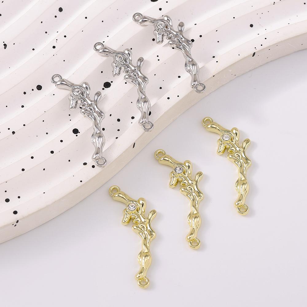5pcs Alloy Crystal Coral Charms Pendants for Necklace Earrings Bracelet DIY Handmade Jewelry Making Accessories