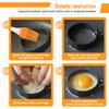 Stainless Steel Egg Ring Set Non Stick Sandwich Egg Mold With Silicone Handle for Breakfast Muffin Pancake Dishwasher Safe