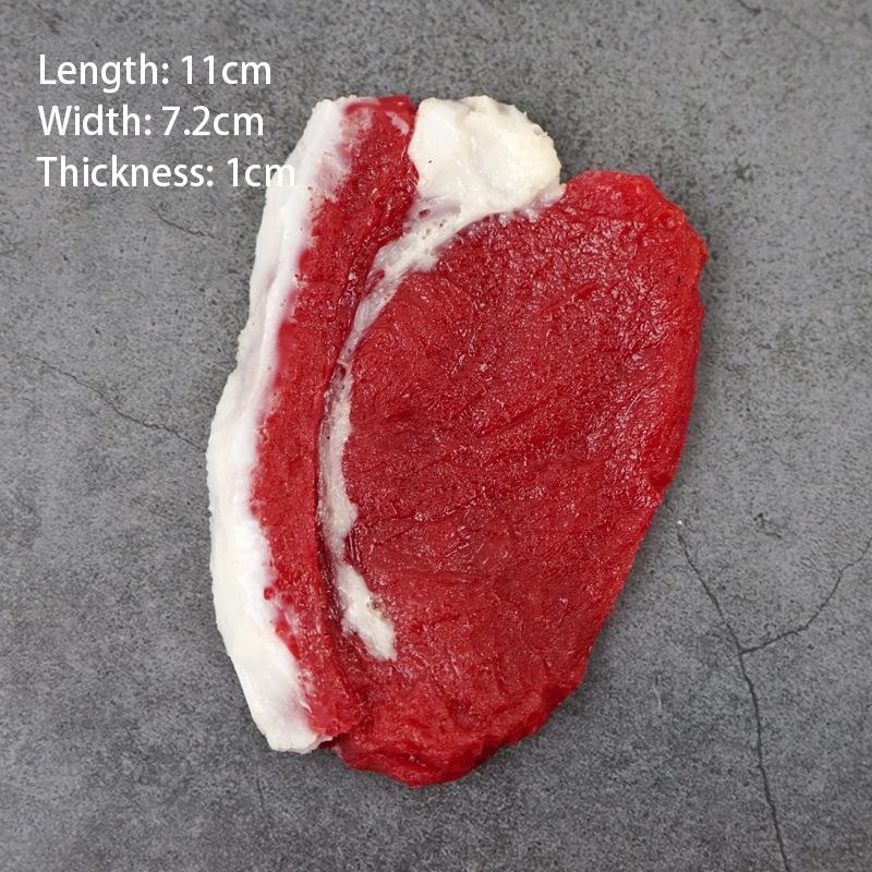 Simulation Meat Fake Food Plastic Artificial Beef Chops Lifelike Pork Steak Model Kitchen Market Restaurant Display Photography