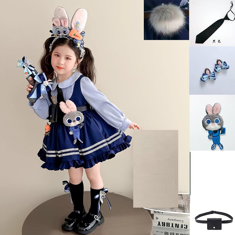 Film Zootopia Cosplay Judy Hase Offizier Nick Wilde Lolita Prinzessinnenkleid Kinderkleider Neues Kleid Geburtstagsballkleid
