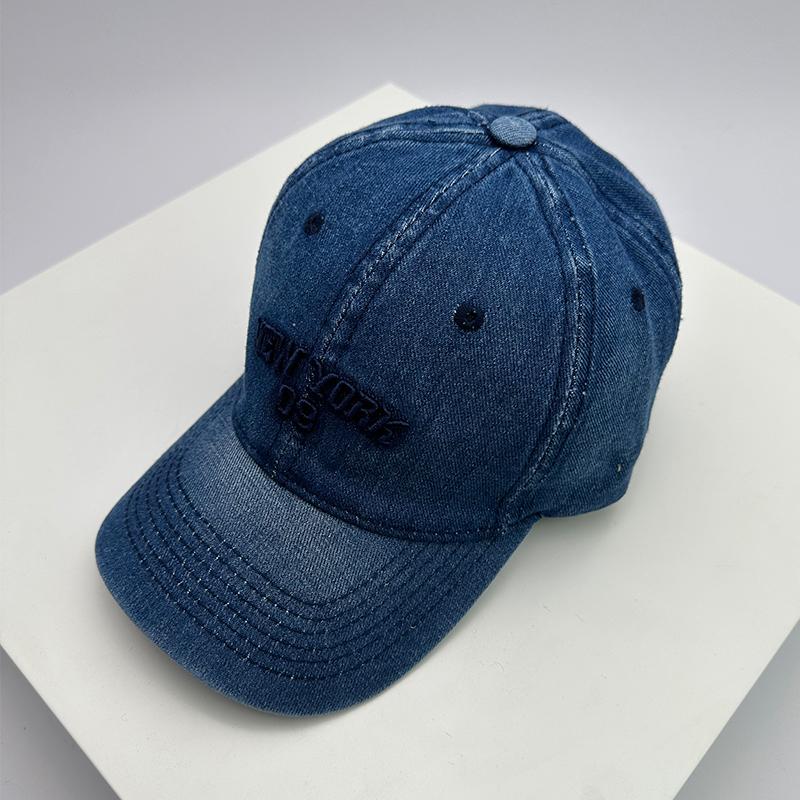 Baseball Her Him For Women Men School Old Vintage Caps Peaked Hats Cotton Embroidery Washing Versatile Snapback Fashion Denim Letter Outdoor