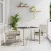 Garden Dining Set 3 pcs Light Grey Poly Rattan