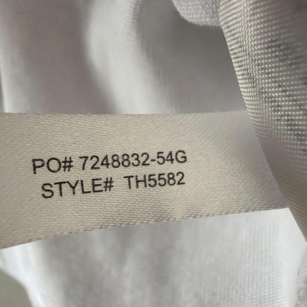Used LACOSTE Outline Clock Crew Neck T-Shirt White