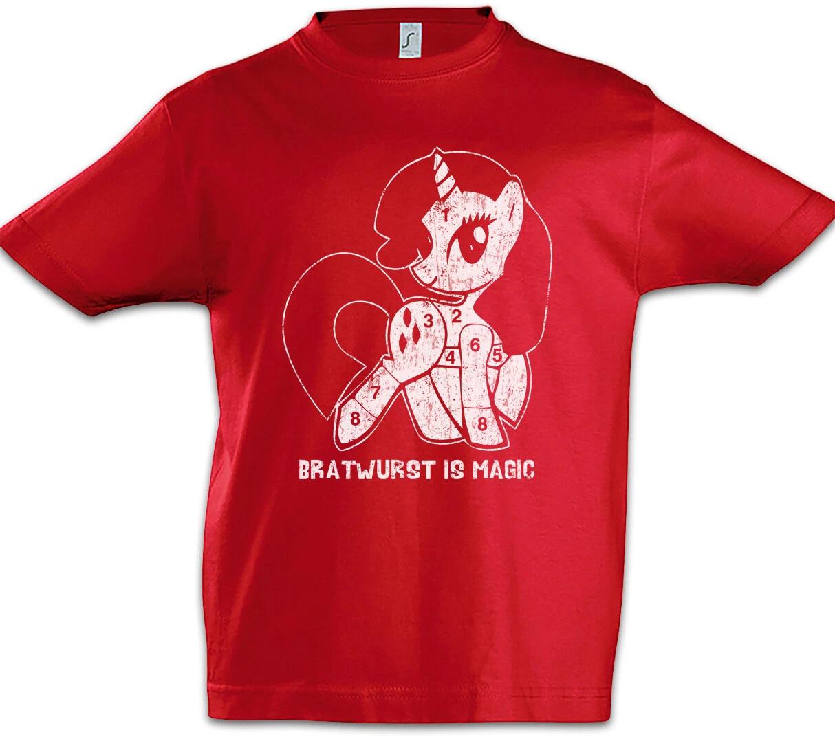 Unicorn Bratwurst Kids Boys T-Shirt Unicorns Cook Chef Butcher Fun Unicorn- 120