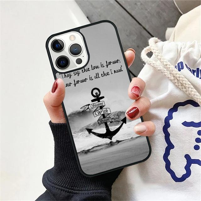 

Classical Small Anchors Phone Case Cover For iPhone 17 Air 15 16 14 13 12 Pro Max 11 Pro Max Plus Coque Shell iPhone 16e