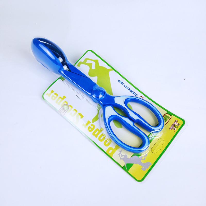 

Portable Pet Waste Scooper Durable Dog Poop Scoop Clip Tweezer Style for Outdoor Use синий