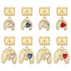 Y2K Creative Heart Moon Butterfly Star Bow Golden Pendant Italian Charm Links Fit 9mm Stainless Steel Bracelet Women DIY Making