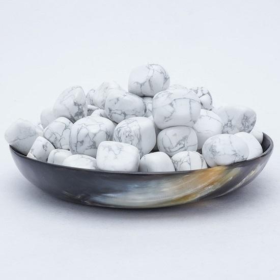 Howlite Pietre Burattate Reiki Guarigione Chakra Ciottoli Decorativi, Riempitivi per Vasi Pietra Burattata per Gioielli Articolo Regalo Set da 13 Pezzi