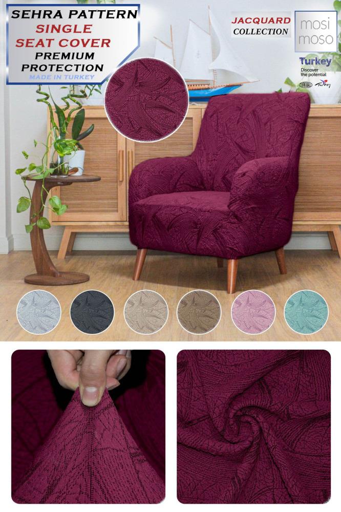 

Mosimoso Home Stretch Elastic Flexible Washable Cotton Sehra Pattern Single Jacquard Sofa Cover Sofa Cover фуксия