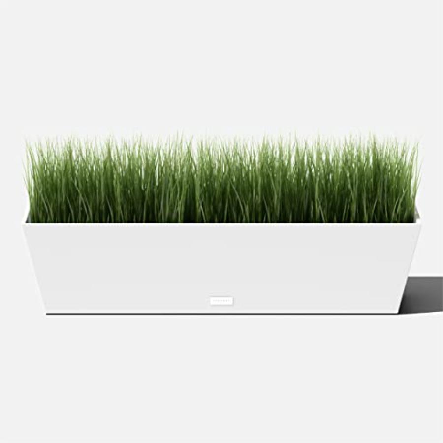 Pure Series Long Rectangular Window Box Planter for Indoor Outdoor Windowsill Balcony Durable All-Weather Planter with Drainage