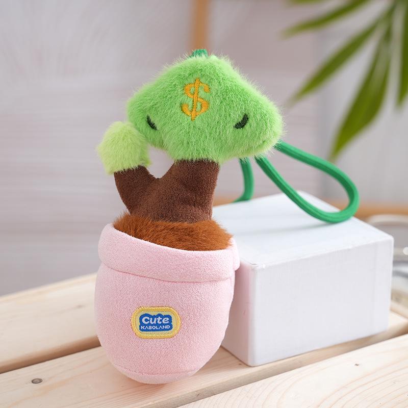 Creative Cute Succulent Cactus Plush Keychain - Green Plant Ornament Doll Pendant
