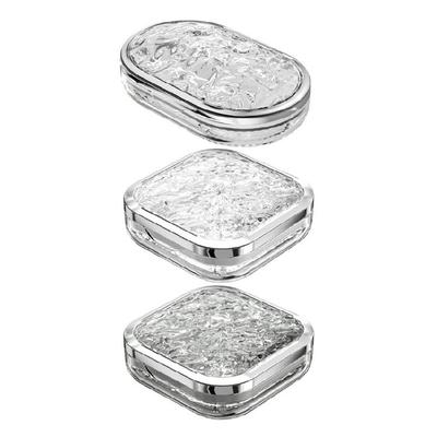 Portable Medication Box with Removable Divider Leak Proof Water Ripples Pills Organizer Medicine Storage Case