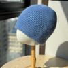 New Rabbit Woolen Hat for Men and Women Autumn and Winter Knitted Plush Striped Solid Color Dome Versatile Warm Hat for Couples