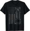 Vintage American Flag Piston Funny Muscle Car Mechanic Gift T-Shirt