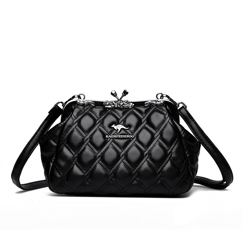 

Модный кошелек для монет со стильным клапаном, простой и элегантный, на цепочке, одноплечная сумка кроссбоди чёрный