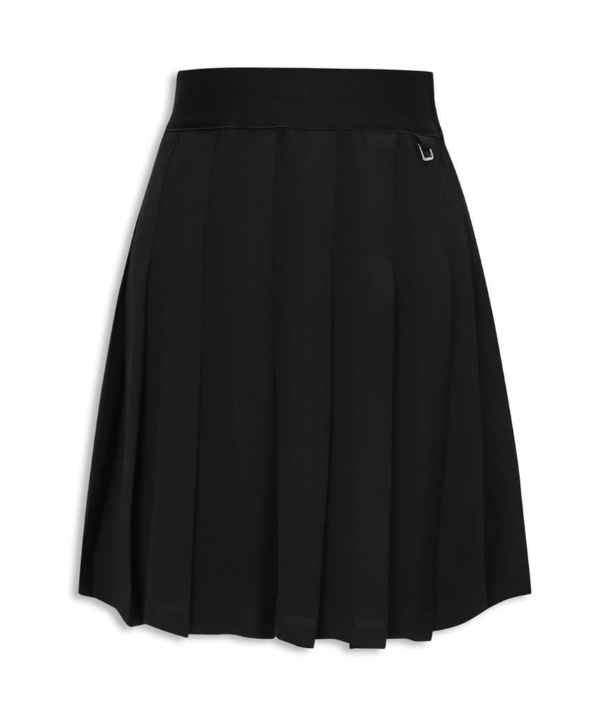MACKY Pleated Elastic Skirt Black